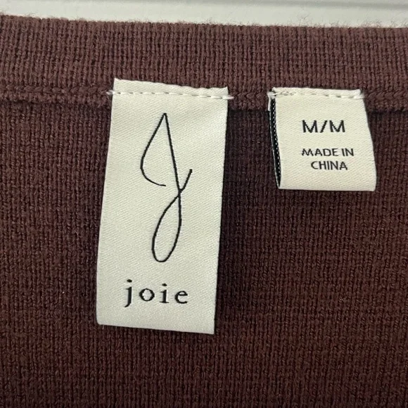 Joie Chocolate Brown Balloon Sleeve V-Neck Cardigan - Picture 3 of 6